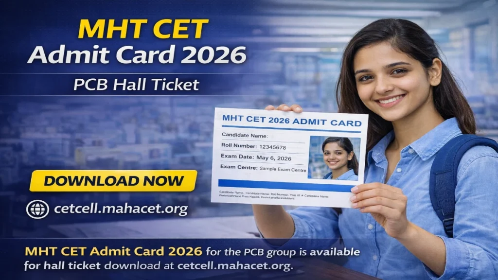 MHT CET PCB Hall Ticket 2026 Released – Download Admit Card @ cetcell.mahacet.org
