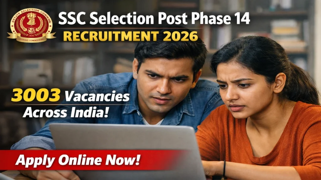 SSC Selection Post Phase 14 Recruitment 2026 – Apply Online for 3003 Posts